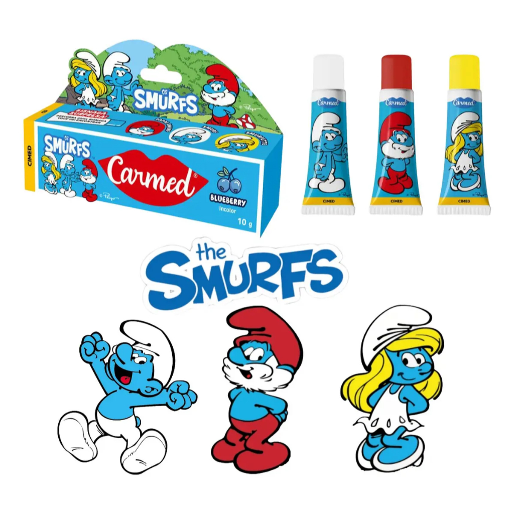 Carmed Smurfs: Hidratação Profunda e Fragrância Suave 10g