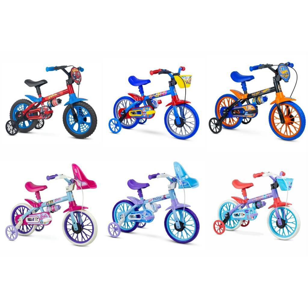 Bicicleta Infantil Nathor Aro 12 Personagens