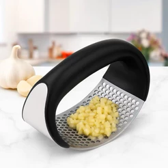 Espremedor Amassador Triturador de Alho Inox Manual Cozinha