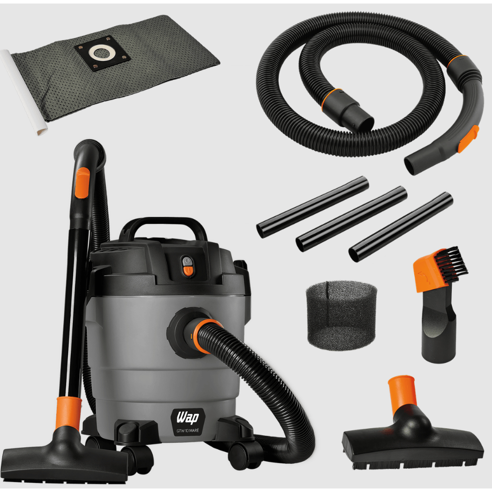 Aspirador de Pó e Água WAP GTW10 Maré 1400W Soprador Filtro Espuma Compacto