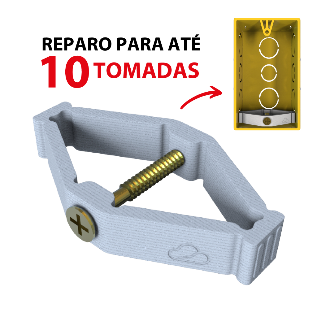Kit Reparo Salva Abas Tomadas Caixinha Luz 4x2 Expansível Compacto