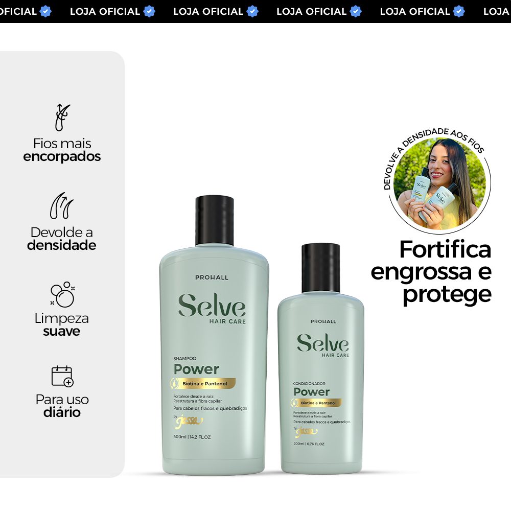 Kit Fortificante que Engrossa, Protege e dá Densidade ao Cabelo