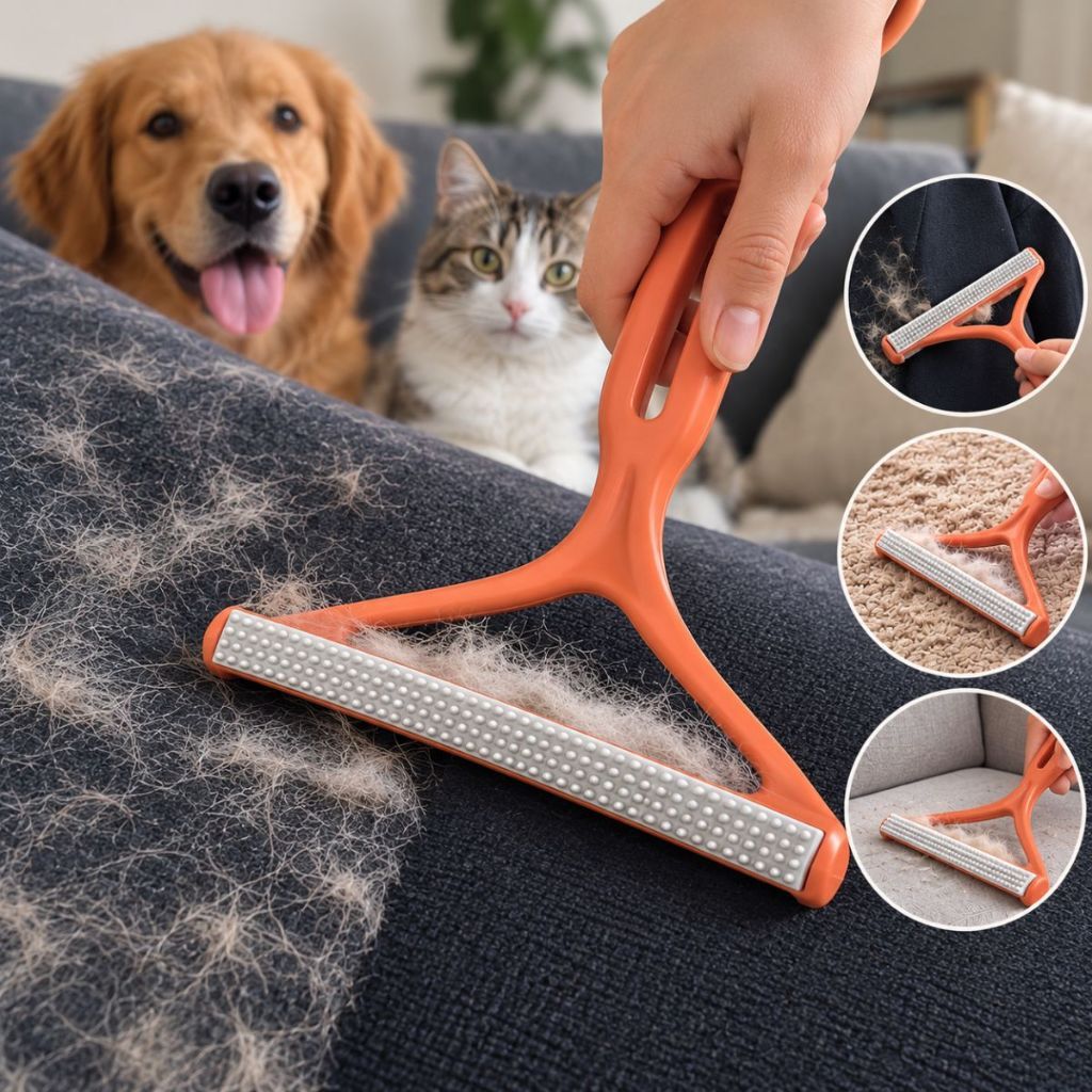 Removedor Tira Pelos Pet Roupas Sofá Tapete Estofado Cães Gatos Fiapos
