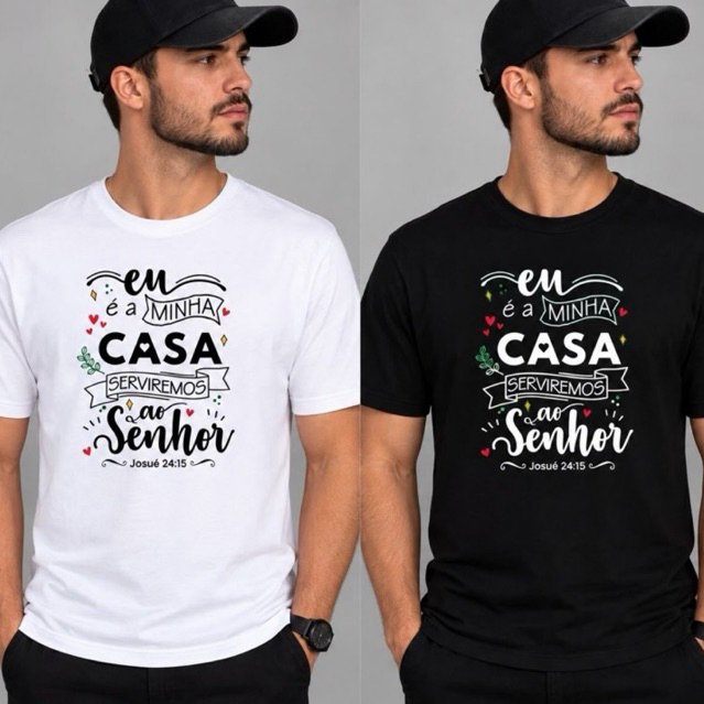 Camiseta Gospel Feminina e Masculina Cristã Evangélica Fé Deus Família Estampada
