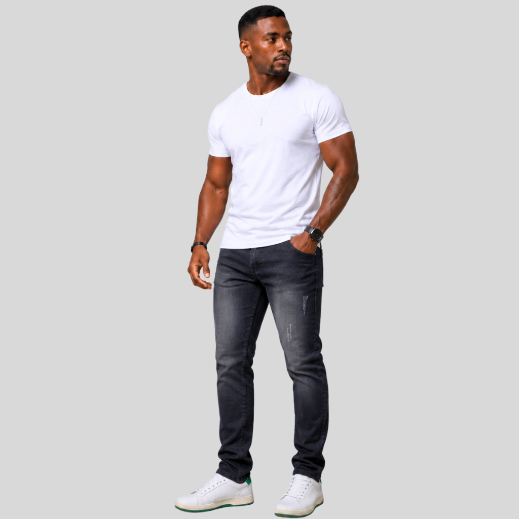 Calça Masculina Jeans Lycra Elastano Premium Casual Moda 2026 Estilosa Sarja Trabalho Versátil Inverno