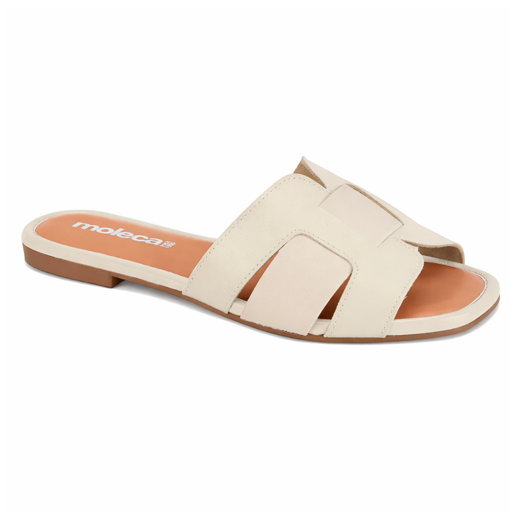 Rasteirinha Feminina Tiras Grossas Leve Dia a Dia Delicada Clássica Chinelo Flat Moleca Original