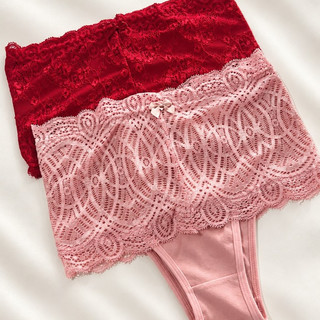 Kit 5 Cinta Rendada Calcinha Modeladora Cintura Alta Calcinha Algodão Confortável