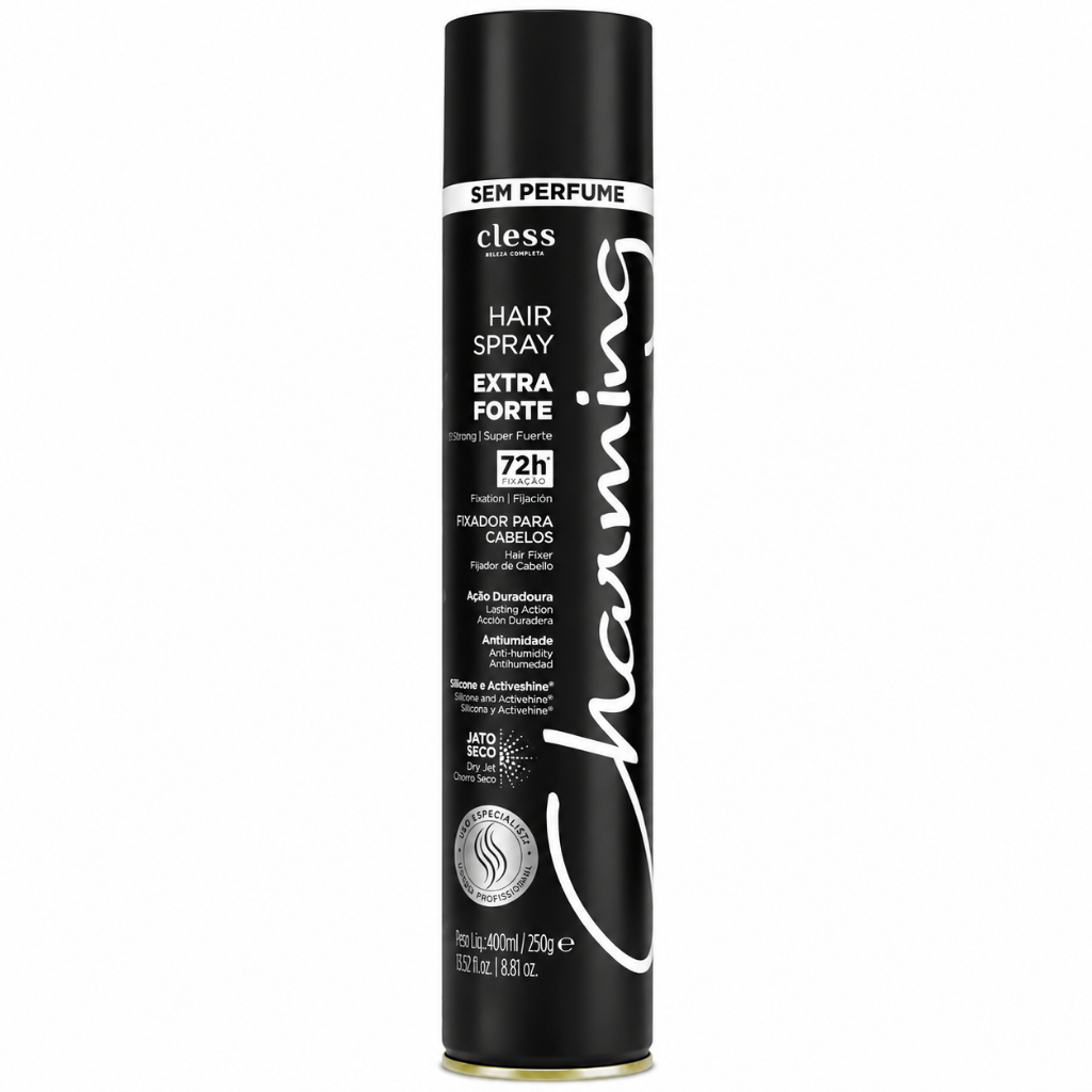 Hair Spray Charming Black Extra Forte Sem Perfume 400ml