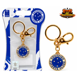 Chaveiro Cruzeiro Ouro 1000 - Mosquetão e Argola / Escudo do Cruzeiro