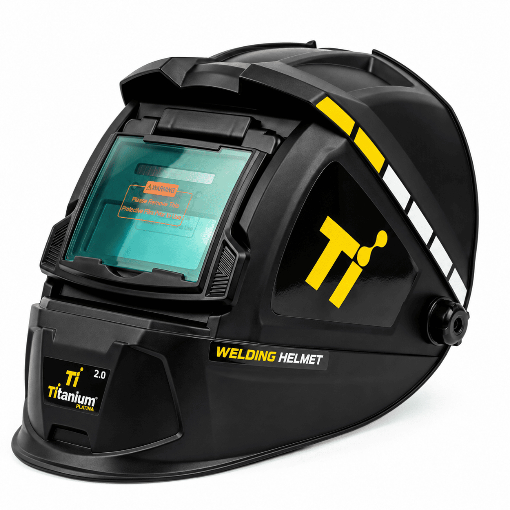 Máscara De Solda Automatica Com Regulagem Predactor Preto DIN 11 MIG TIG MMA Titanium Platina