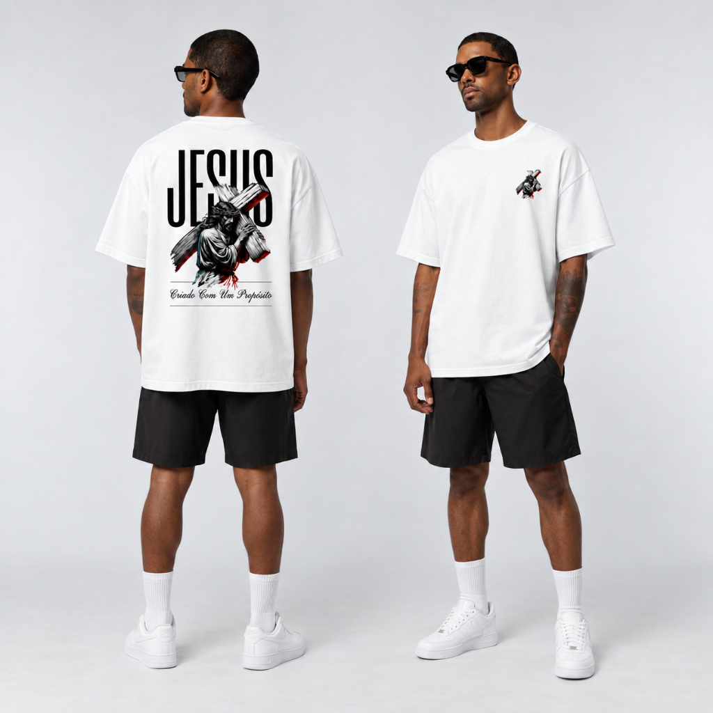Camiseta Jesus Cristã Masculina Feminina 100% Algodão Estampada Gospel Evangélica Católica Fé Religiosa