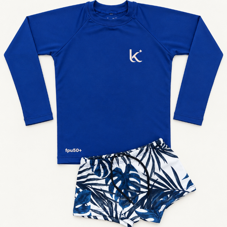 Sunga Infantil Blusa Térmica Lisa Proteção Solar Uv50 Kit Praia