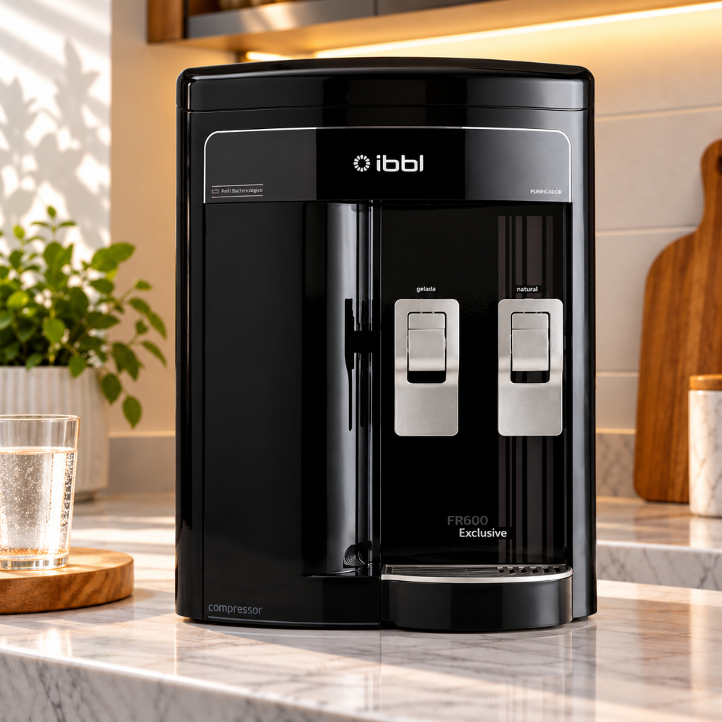 Purificador de Água IBBL FR600 Exclusive Preto Compressor Água Natural e Gelada