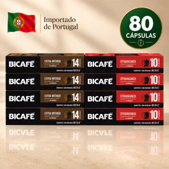 Kit 80 Cápsulas Importadas Café Extra Intenso Bicafé Stravaganza Compatível Delta Q