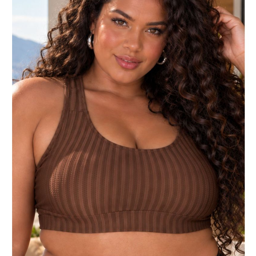 Cropped Fitness Plus Size Feminino com Sustentação Confortável Academia Nicole Plus