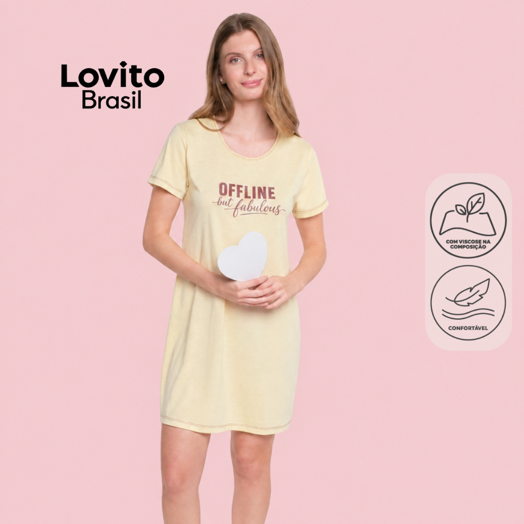 Lovito Camisola Feminina Offline But Fabulous SDB19681998