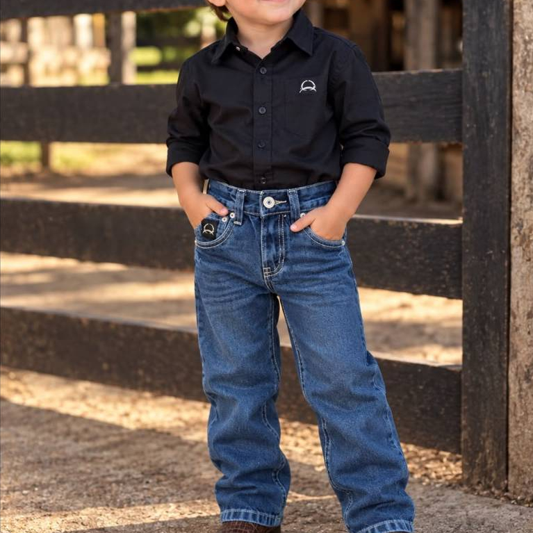 Calça Country Infantil Criança Rodeio Menino Ariatt Modelagem Perfeita Masculina Cowboy Cinchh