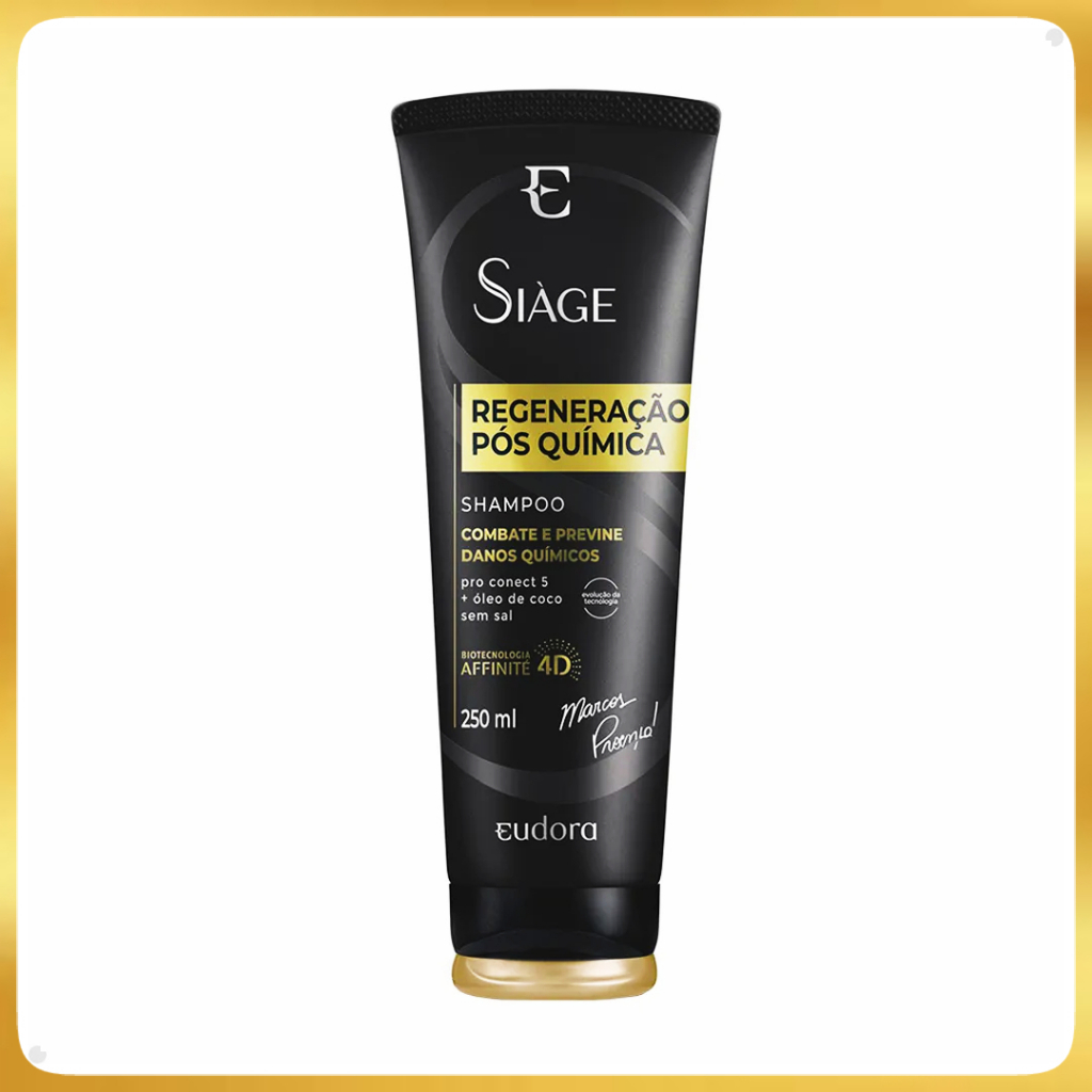 SHAMPOO EUDORA SIAGE REGENERAÇÃO PÓS QUÍMICA 250ML PROMOÇÃO