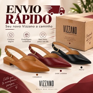 Sapatilha Feminina Slingback Vizzano Casual Bico Fino 1206