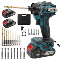Kit Parafusadeira Furadeira 48V / Acessórios Profissiona 85 N.M Com 2 Baterias Completo brushless