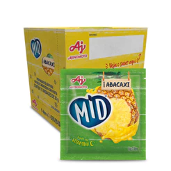 Kit Refresco em Pó MID® Abacaxi 15x20g - Ideal para Lanches, Festas e Churrascos