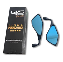 Retrovisor Gvs Kawasaki Z400 Rebaixado Curto 90° Azul Honda