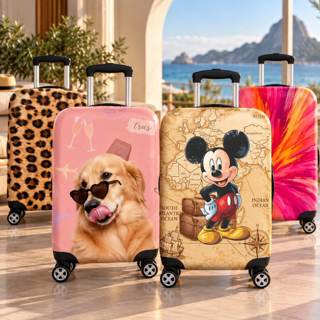 Capa Protetora Para Mala De Viagem Suplex Estampas Personagens Viagens