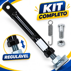 Cavalete Lateral Universal Regulável Titan Fan Start CG 125 150 160 YBR Factor Fazer Twister CB300