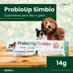 ProbioUp Simbio Vetnil 14g Suplemento Probiótico Intestinal Cães Gatos