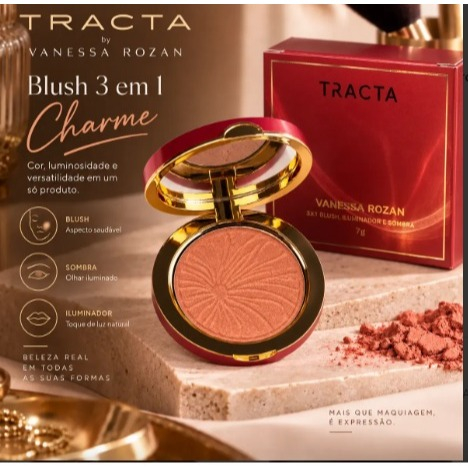 3x1 Blush |Iluminador| Sombra Vanessa Rozan by Tracta CHARME 13g — imagem 2 de 2