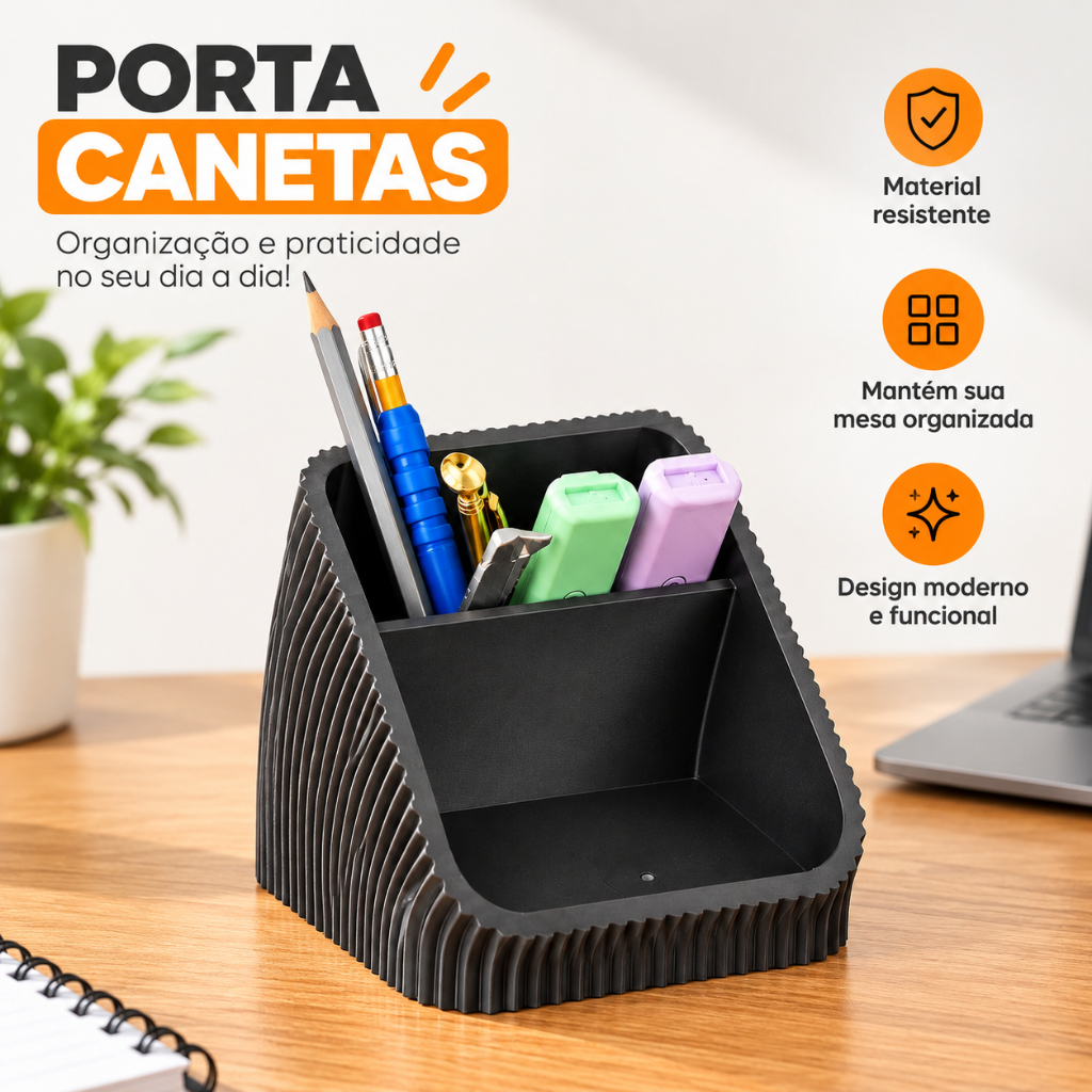 Porta Caneta Organizador de Mesa | Escritório Home Office