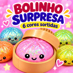 squishy Bolinho Baozi Glitter Caixa Misteriosa Brinquedo 8.5cm/5.5cm Bolinhos Brinquedo De Apertar Sensorial