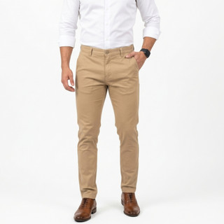 Calça Masculina Esporte Fino Sarja Com Elastano Slim Bolso Embutido Sport Fino
