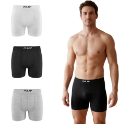 Kit 3 Cuecas Boxer Microfibra Up Underwear Dry Sortido