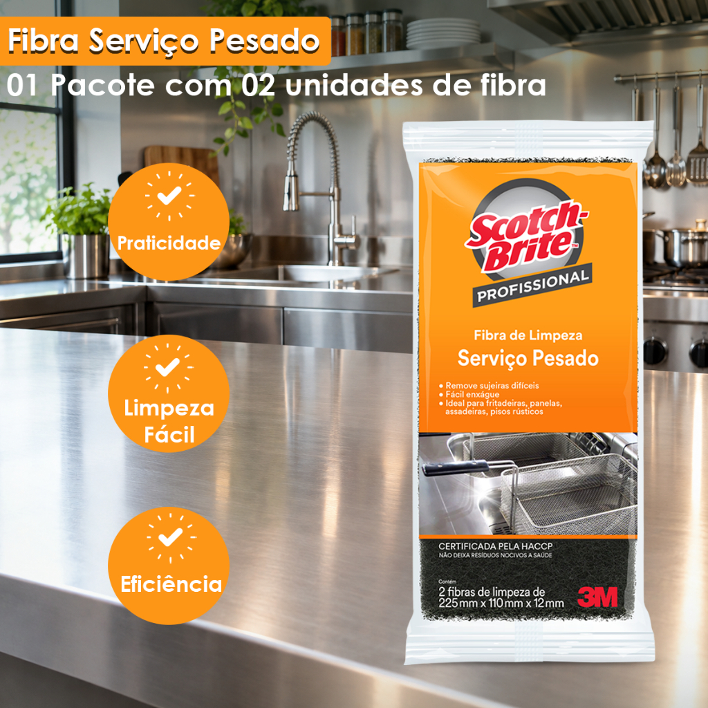 Fibra de Serviço Pesado 3M - 2 un Scocth Brite · foto 2