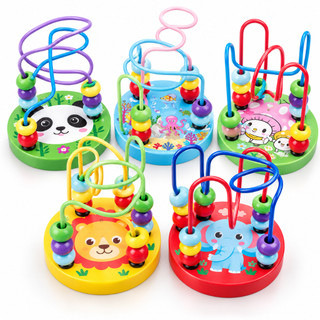 Brinquedo Aramadinho Aramado Montessori De Madeira Para Labirinto De Bolinhas Coordenação Motora E Concentração