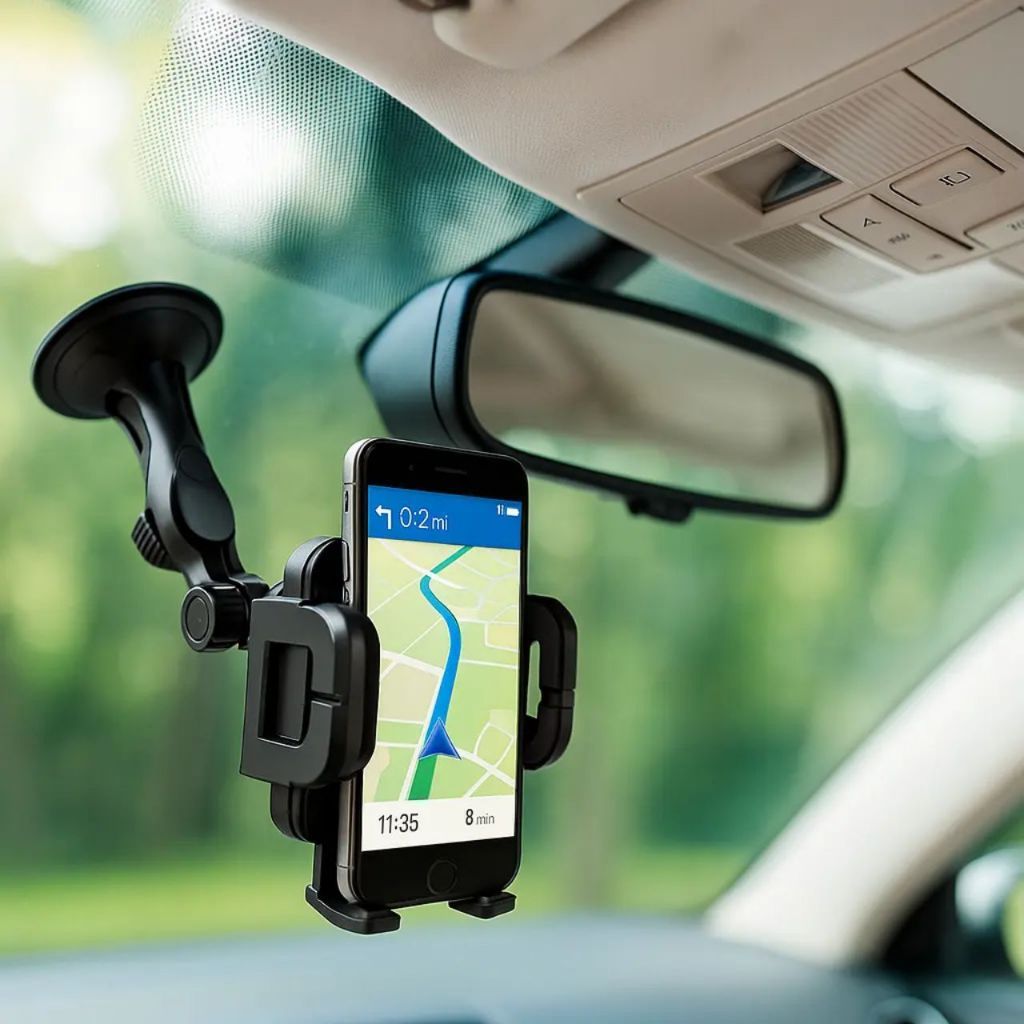 Suporte Celular Veicular Fixação Ventosa 360º Ajustável Uber Gps App Motorista