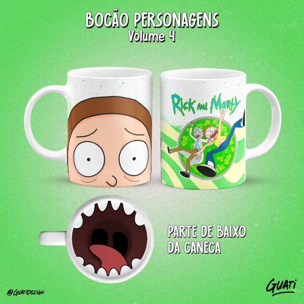 Caneca Bocão Rick and Morty
