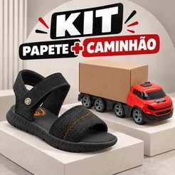 Sandália Papete Infantil Menino Leve Macia Confortável + Kit