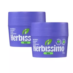 Kit Desodorante Em Creme Antitranspirante Herbíssimo Talco 55G (2 unidades)
