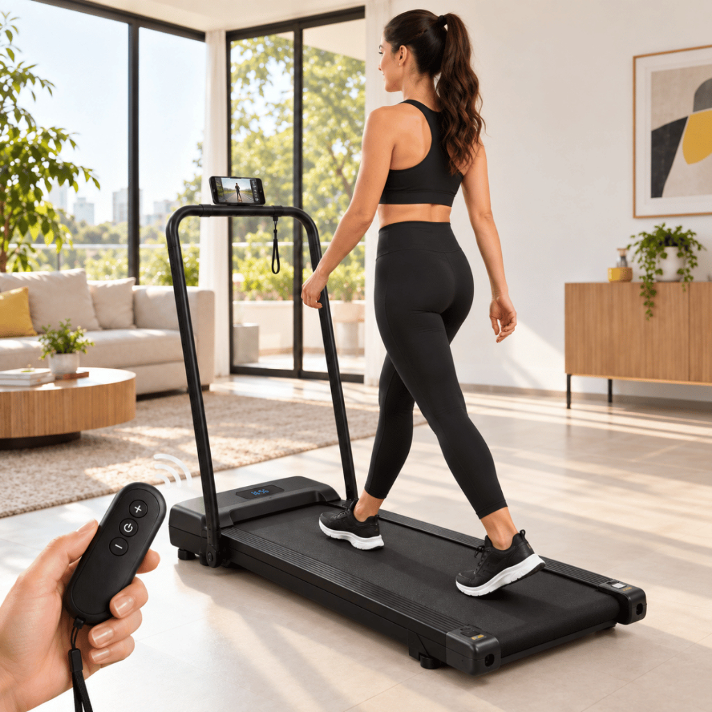 Esteira Elétrica para Caminhada e Corrida 120kg 0,7HP Dobrável Fitness com Amortecedores
