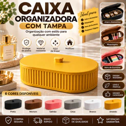 Caixa Organizadora com Tampa Multiuso Grande.