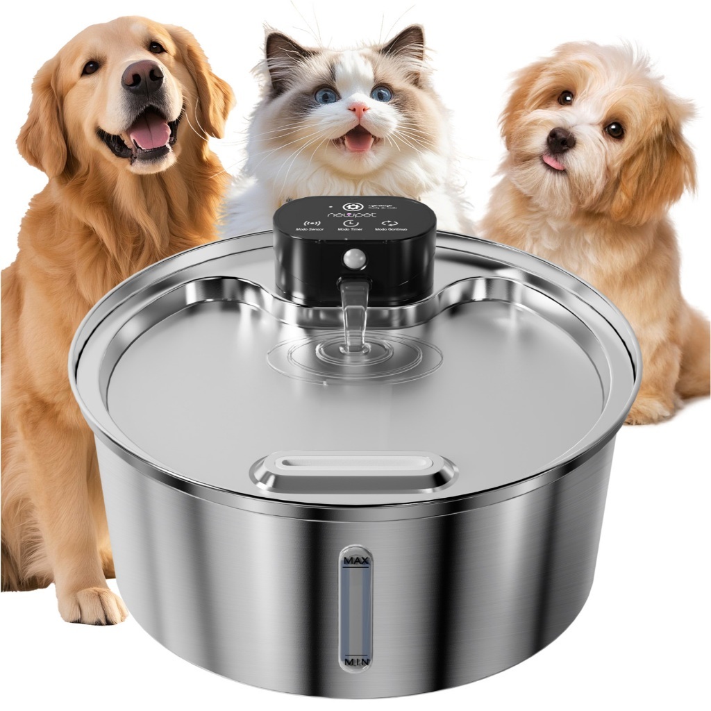 Newpet 3.2L inox Fonte Bebedouro De Smart Água Filtro sensor E Gatos Pet