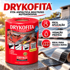 Fita Manta Asfáltica Auto Adesiva Aluminizada Multiuso 20 cm x 10 m Fita Impermeabilizante Autoadesiva