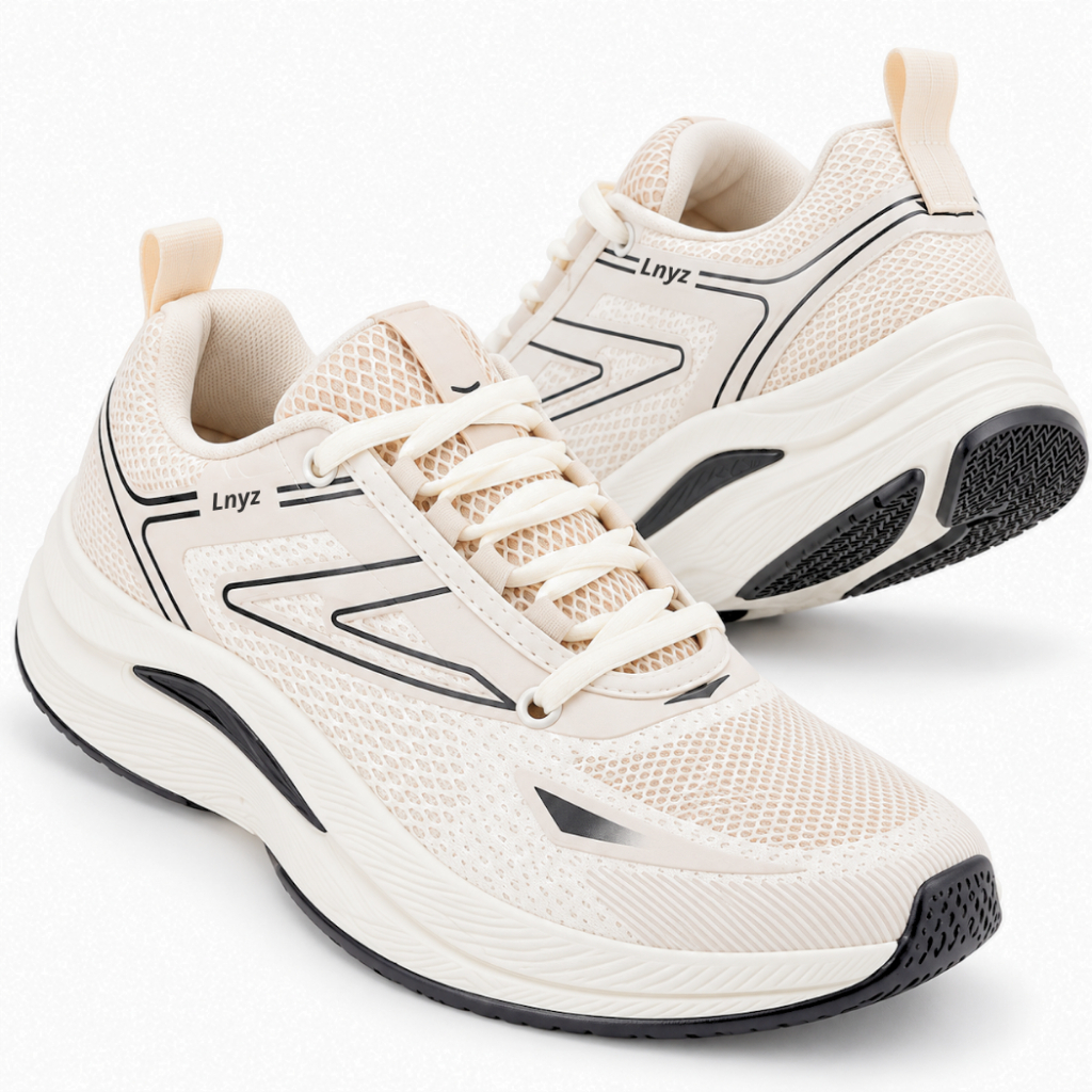 Tênis Feminino Esportivo LNYZ PowerFit Leve Respirável Confortável Academia Caminhada e Uso Casual