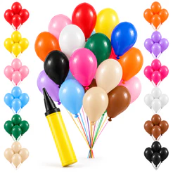 Kit 300 Balão Liso +Bomba de Encher Bexiga Decoração 6'' Comemoração Bola Festa Surpresa Aniversário