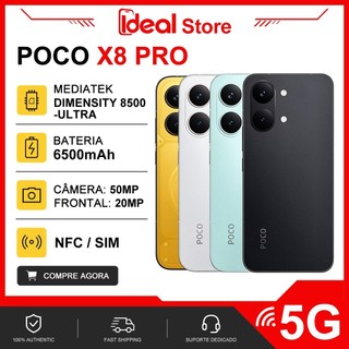 Xiaomi Poco X8 PRO 5G, Versão Global, MediaTek Dimensity 8500-Ultra, Bateria 6500mAh, Câmera 50MP