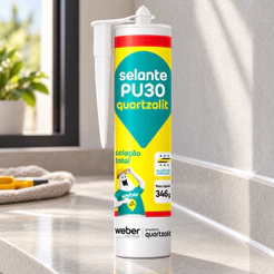 Selante Vedante Pu30 Branco Bisnaga 300ml Quartzolit Selante Poliuretano Flexível Selante Pu30 com Alta Aderência