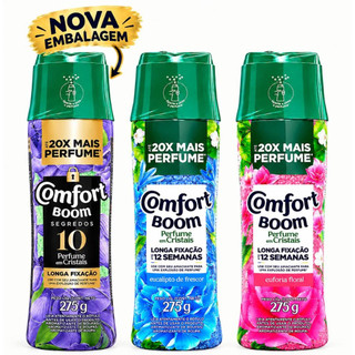 Comfort BOOM explosão de frescos 275g,  euforia floral 275g, Segredos 275g