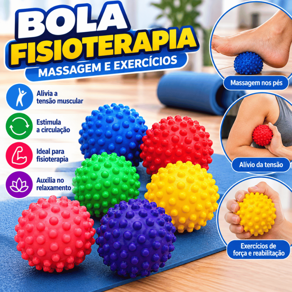 Mini Bola de Fisioterapia com Cravos - Kit com 2 bola Ref: 230C